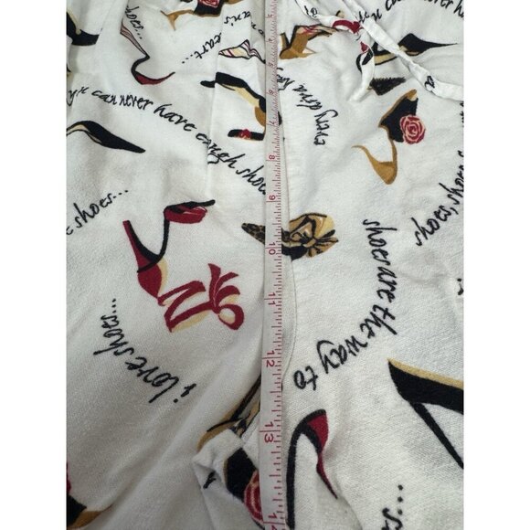 Delicates Designer Shoe Flannel M Pajama Set Red Leopard Nova Check Mobwife - Picture 13 of 16